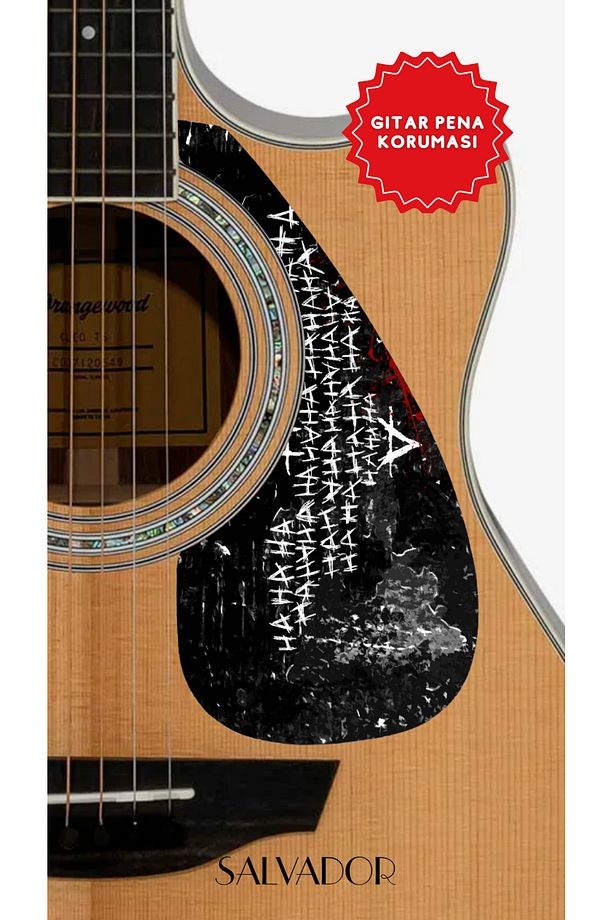 Pickguard Akustik Gitar Kendinden Yapışkanlı (Pena Korumalığı) - Hahaha