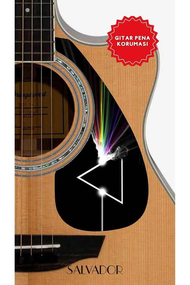 Pickguard Akustik Gitar Kendinden Yapışkanlı (Pena Korumalığı) - Pink Floyd