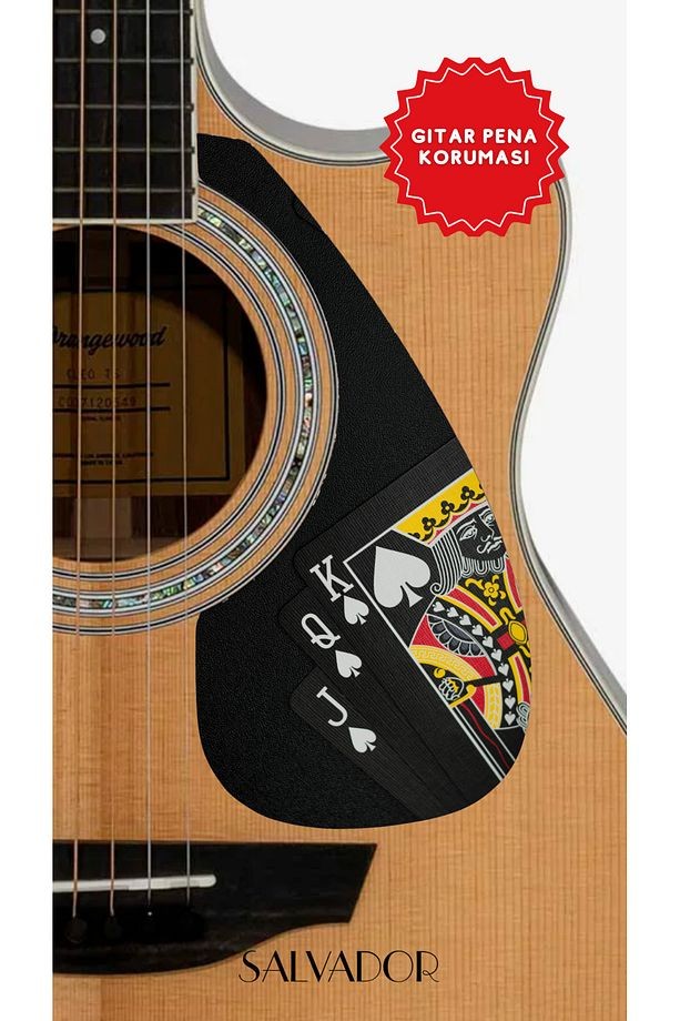 Pickguard Akustik Gitar Kendinden Yapışkanlı (Pena Korumalığı) - Playing Card