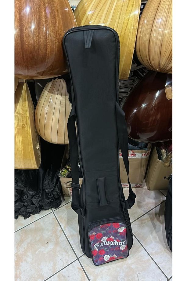  SALVADOR Saz Kılıfı Bağlama Kılıfı Korumalı Kalın Kılıf Kısa Sap Saz Kılıfı Cep Detaylı