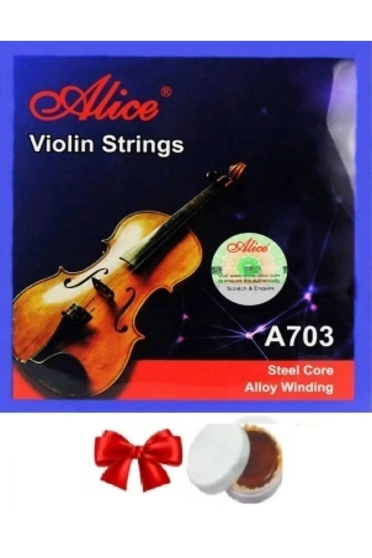 Alice A703 Takım 4/4 Keman Teli + Reçine