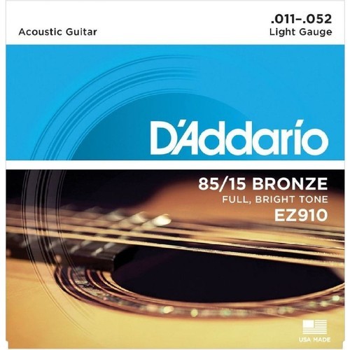 D'Addario EZ910 Akustik Tel Set Light (.011) Z910