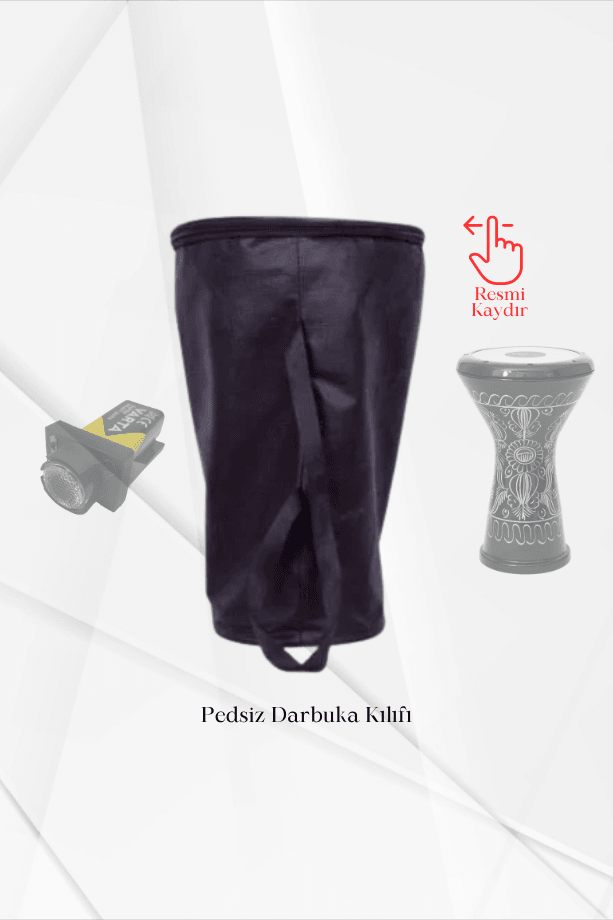 Ritme Duyarlı Mavi Işıklı Erzincan İşlemeli Döküm Darbuka (PİL HARİÇ) Kılıfı + Led Projektör