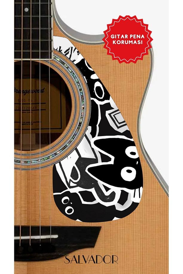 Pickguard Akustik Gitar Kendinden Yapışkanlı (Pena Korumalığı) - Cats