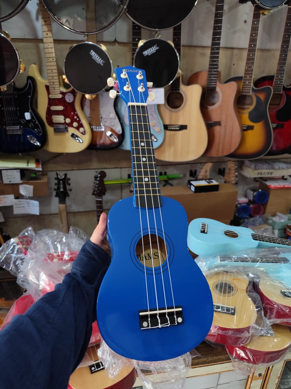 Soprano Ukulele Mavi 4 Telli Çocuk Ukulele