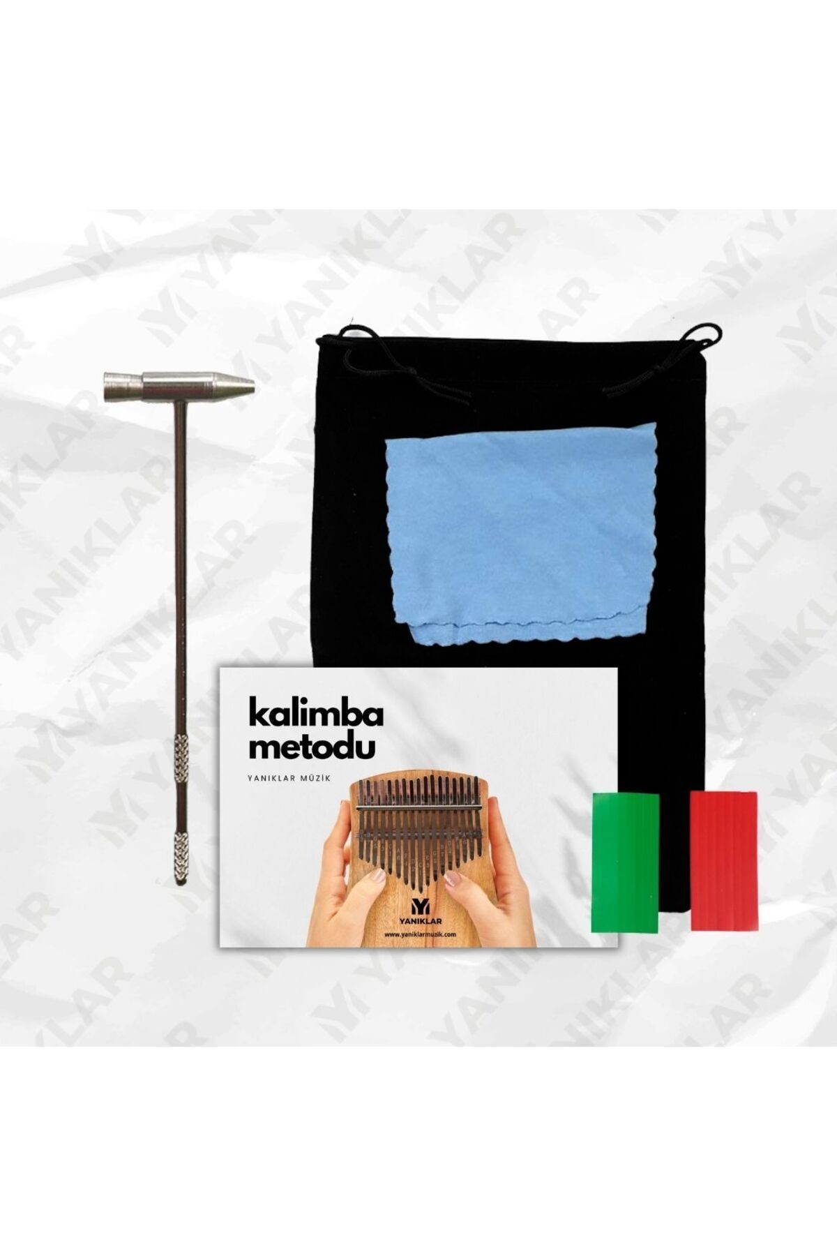 MASTERWORK 17 Tuşlu Maun Kalimba + Çekiç Ve Kılıf + Kalimba Metodu