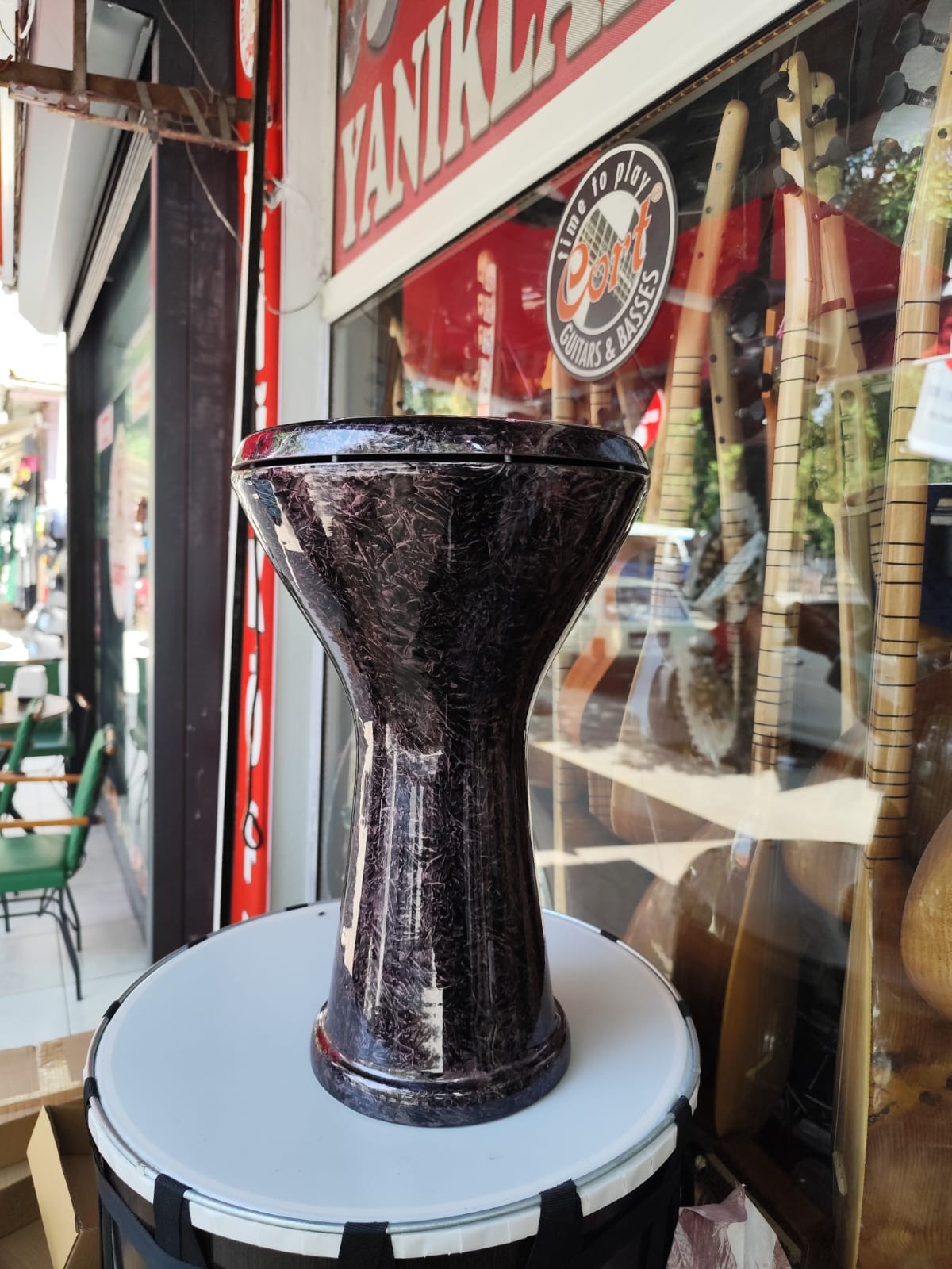 Profesyonel Marble Desen Mor/Siyah Döküm Darbuka Büyük Boy Mısır Çömlek Darbuka