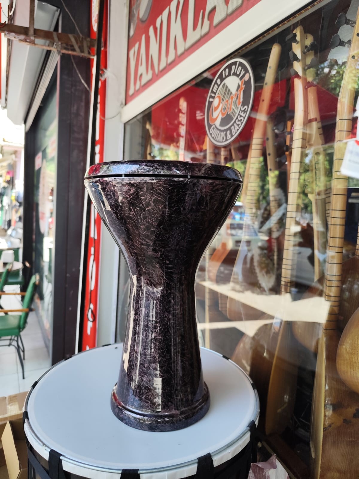 Profesyonel Marble Desen Mor/Siyah Döküm Darbuka Büyük Boy Mısır Çömlek Darbuka