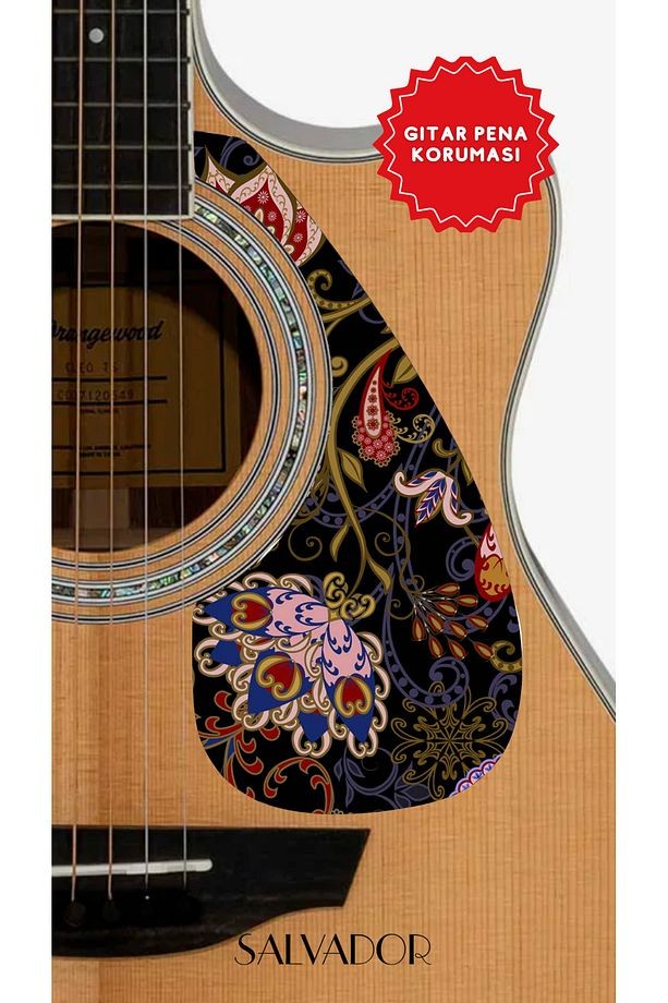 Pickguard Akustik Gitar Kendinden Yapışkanlı (Pena Korumalığı) - Vintage