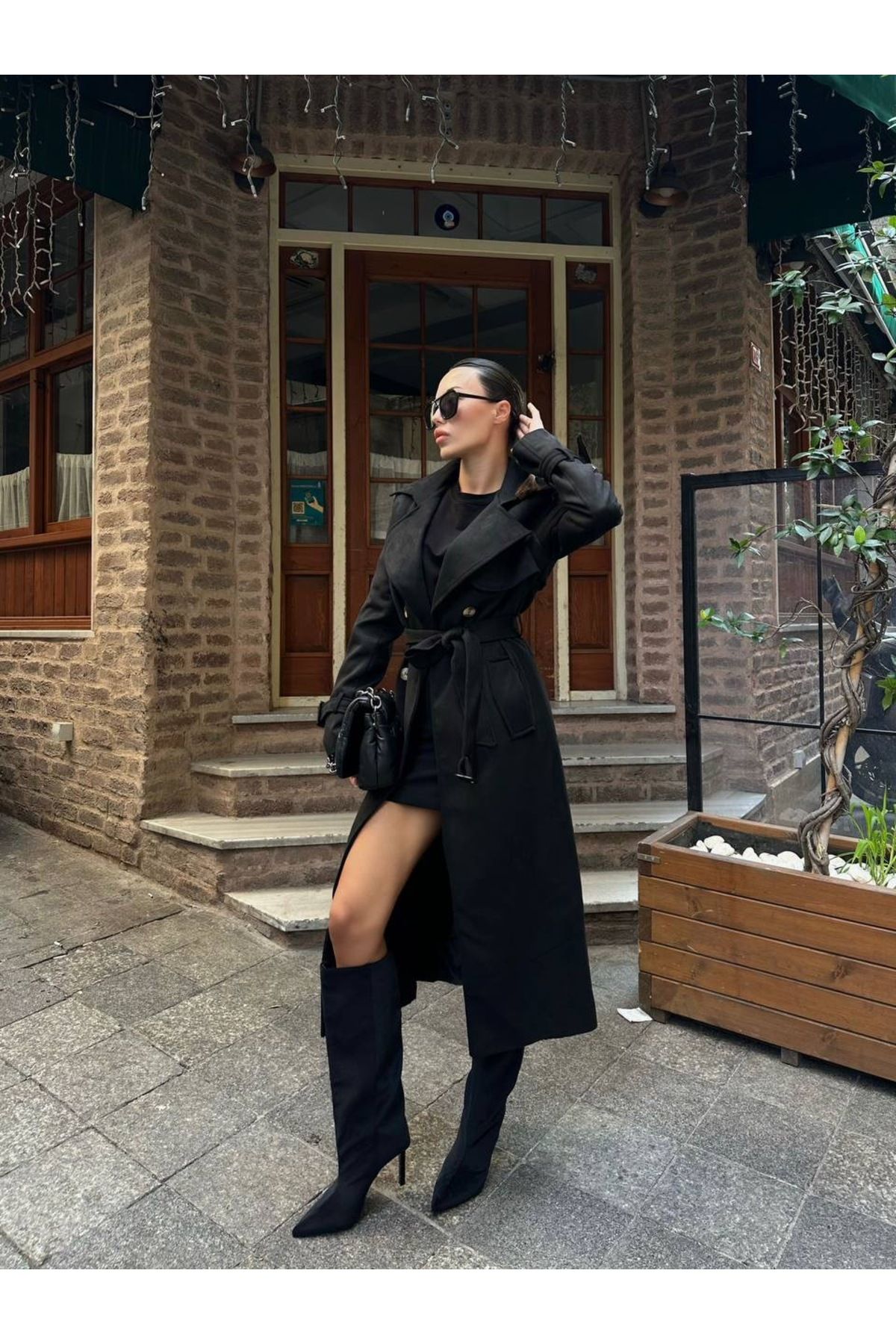 SÜET KEMERLİ KABAN