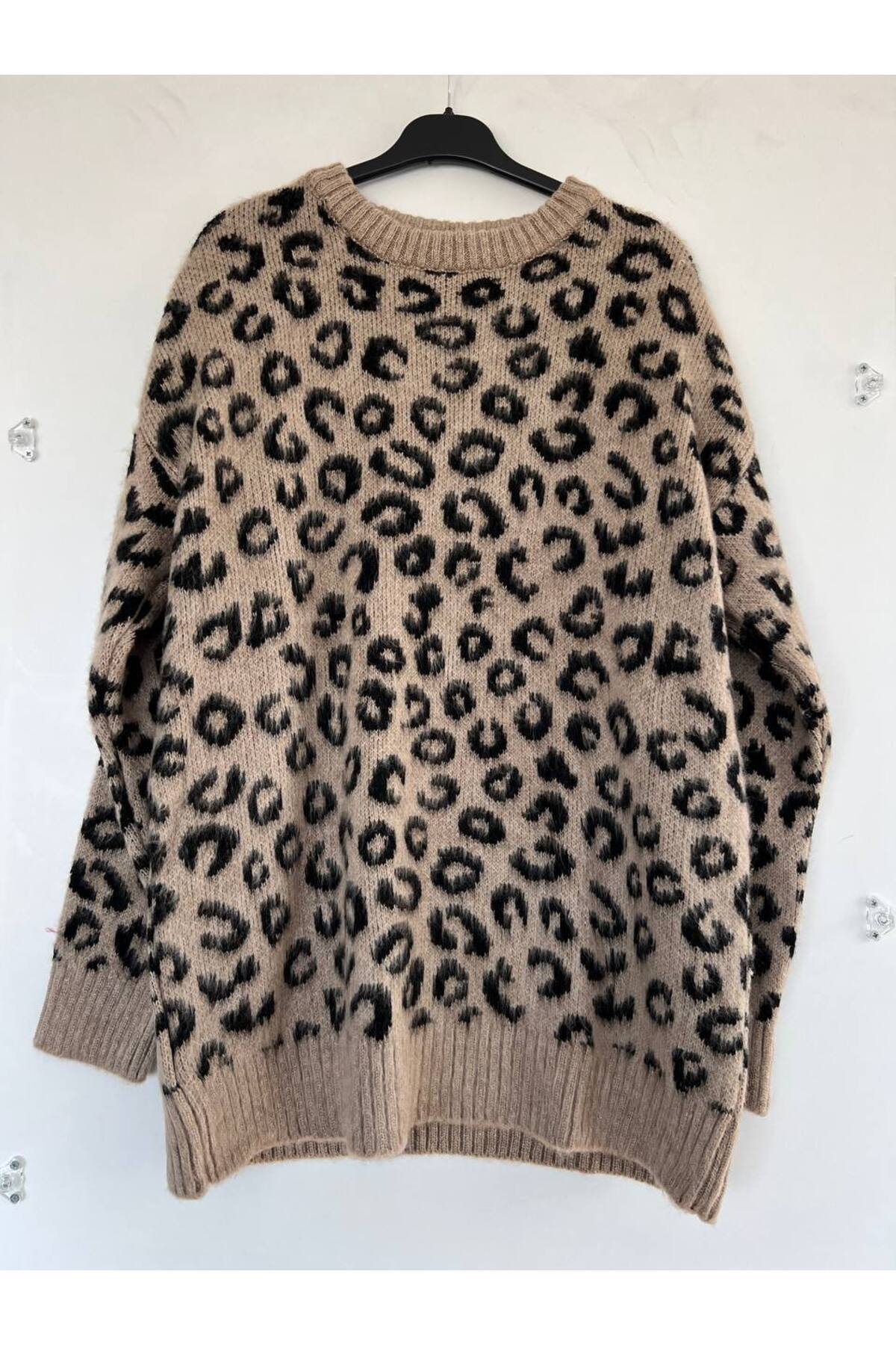 OVERSİZE LEOPAR DESEN KAZAK