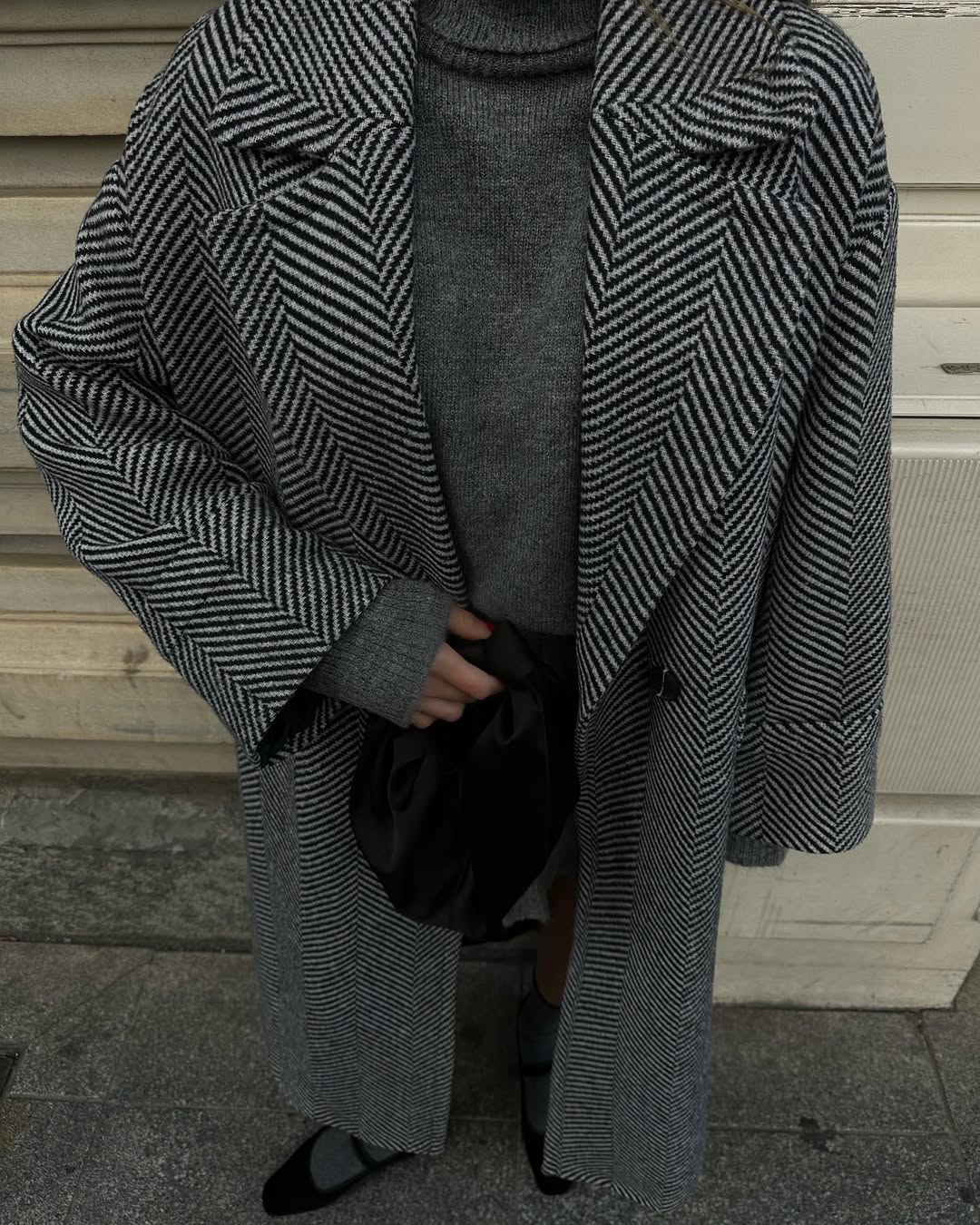 OVERSİZE BALIKSIRTI DÜĞMELİ RENE KABAN