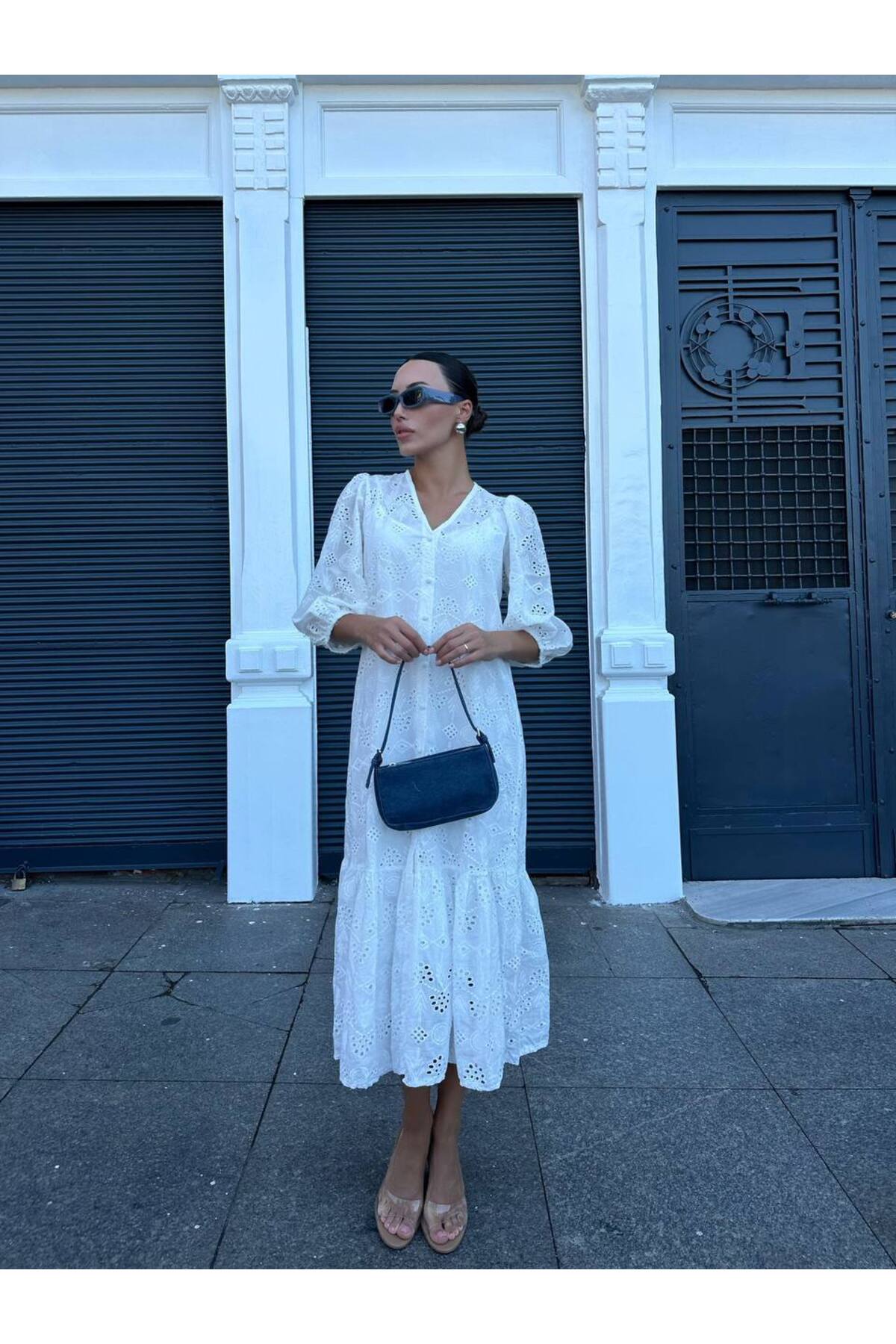 Pamuk Fisto Beyaz Elbise