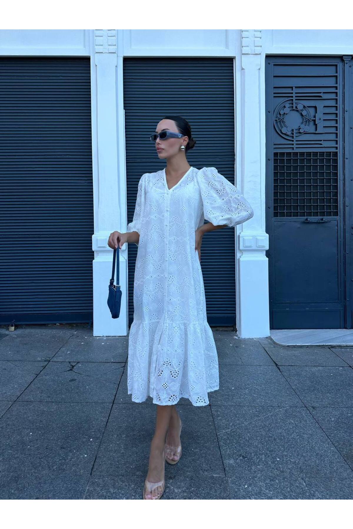 Pamuk Fisto Beyaz Elbise