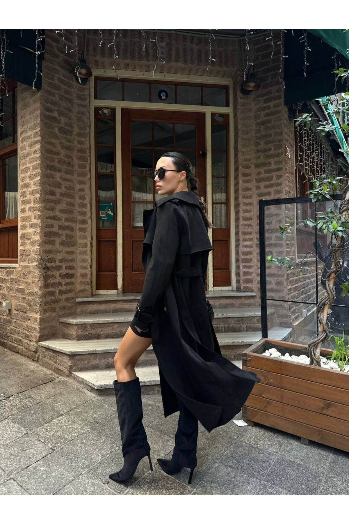 SÜET KEMERLİ KABAN