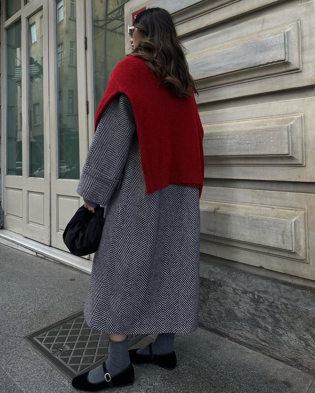 OVERSİZE BALIKSIRTI DÜĞMELİ RENE KABAN