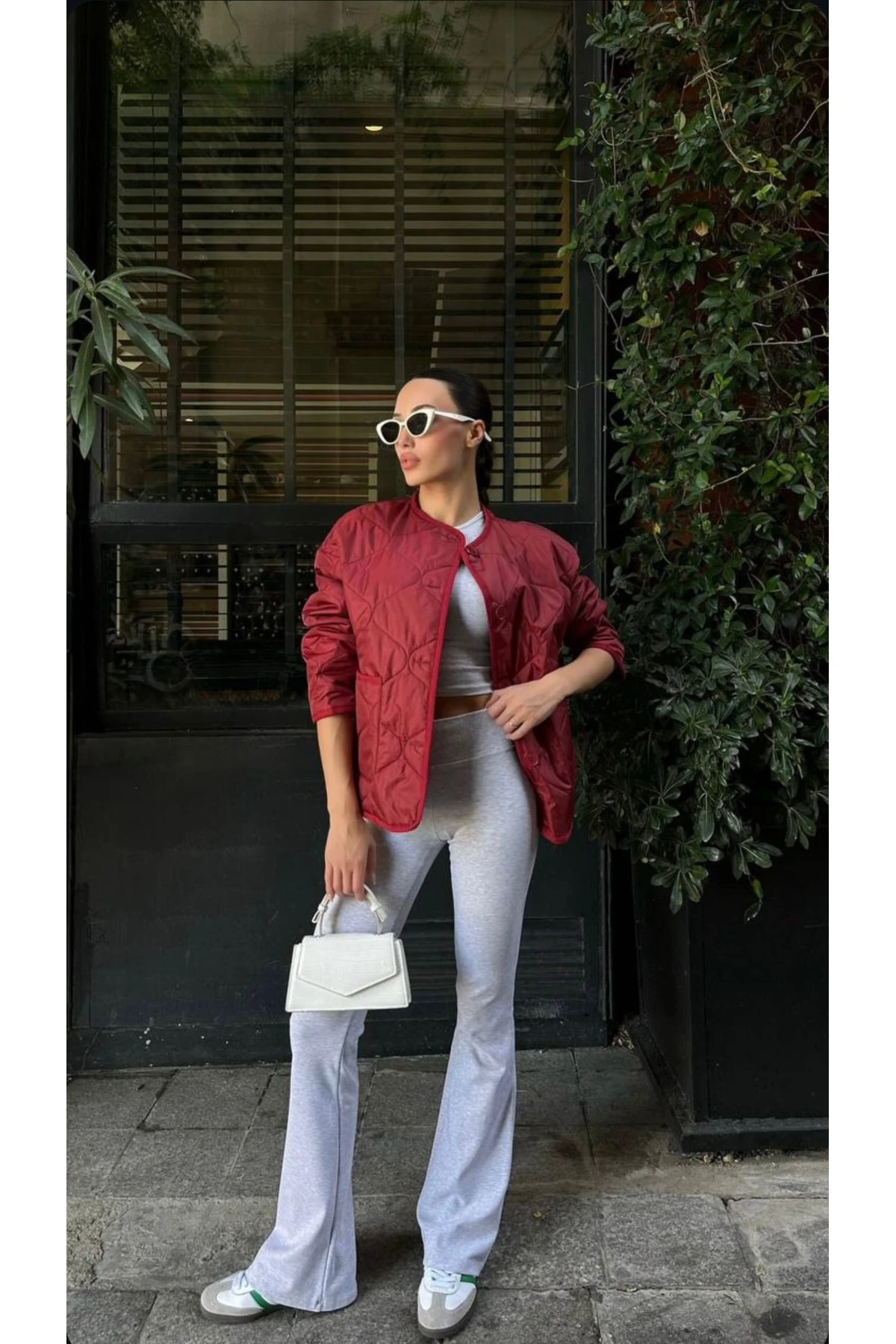 BORDO CEPLİ KAPİTONE CEKET