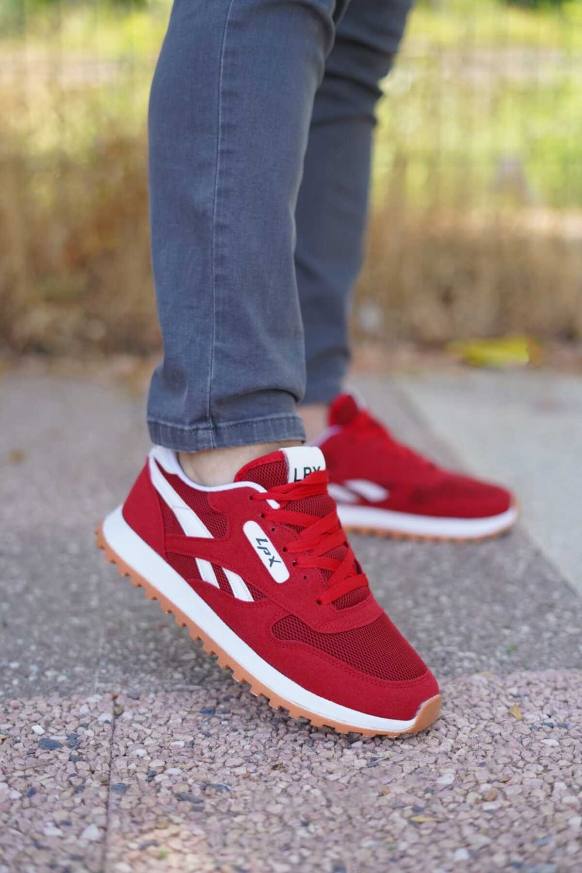 Kırmızı Erkek Lpx Rahat Tırtık Taban Sneaker Wsb0548