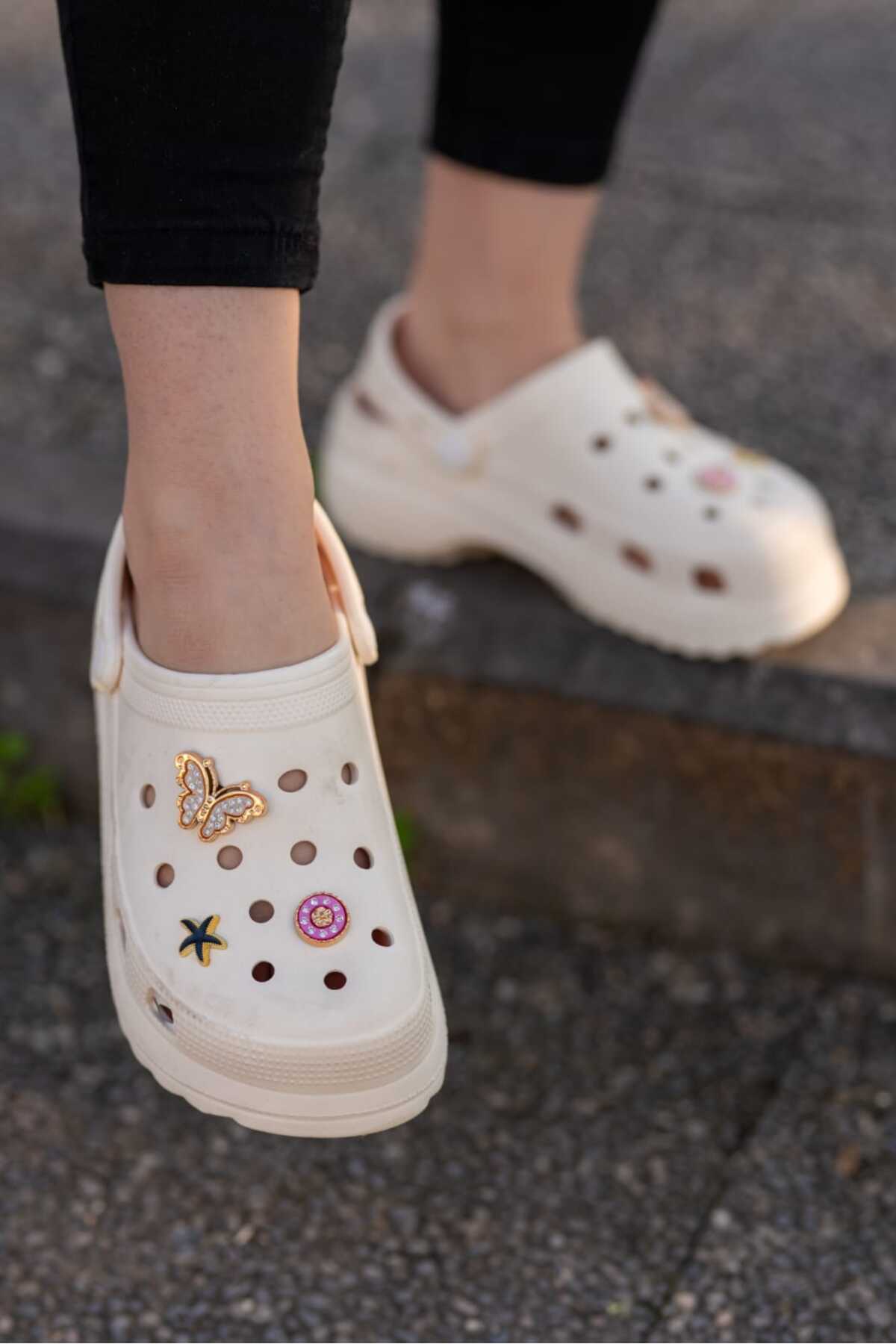 Bej Kadın Yüksek Tabanlı Sabo Taşlı Terlik Wsb0700