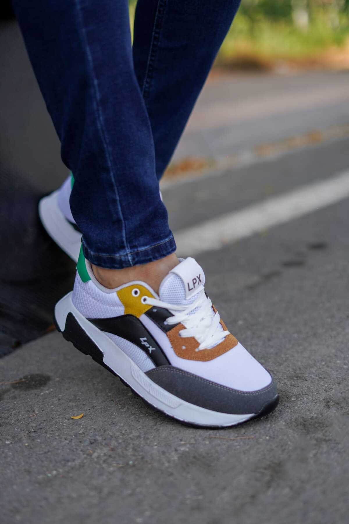 Beyaz Yeşil Erkek Rahat Günlük Sneaker Wsb0554