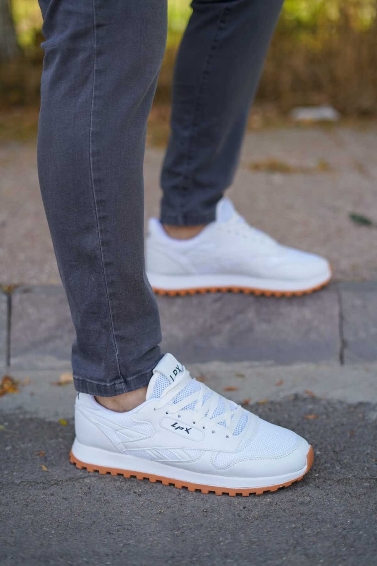 Beyaz Erkek Lpx Rahat Tırtık Taban Sneaker Wsb0548