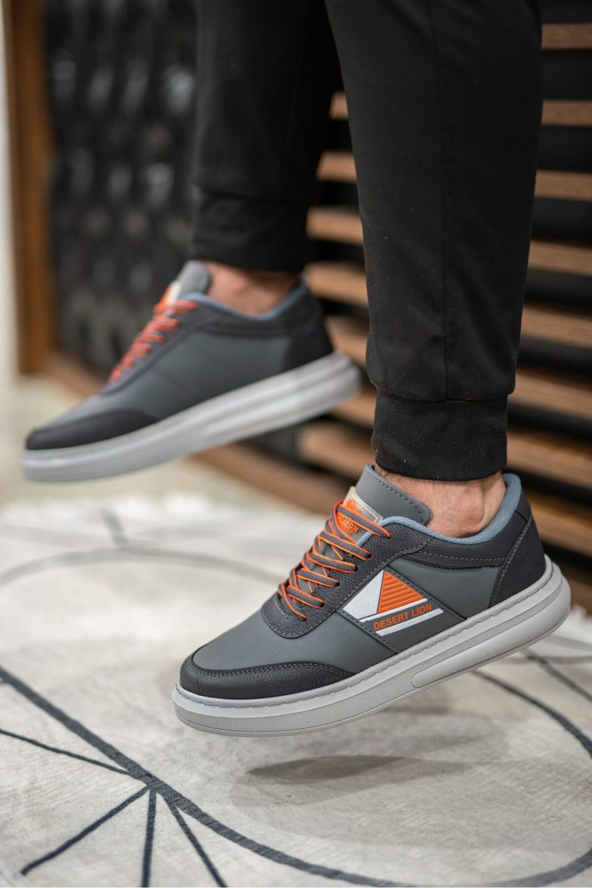 Füme Erkek Bağcıklı Günlük Rahat Sneaker Wsb1072