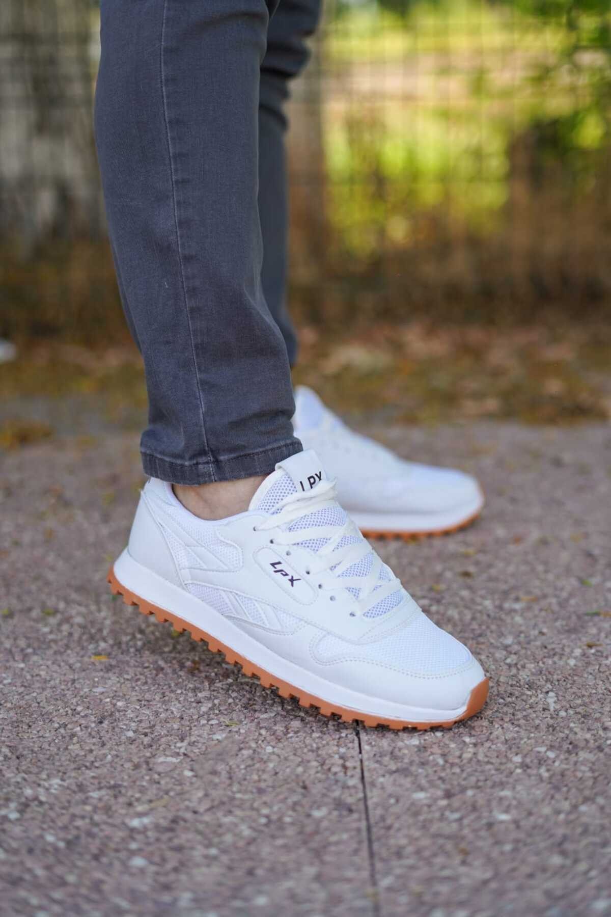 Beyaz Erkek Lpx Rahat Tırtık Taban Sneaker Wsb0548