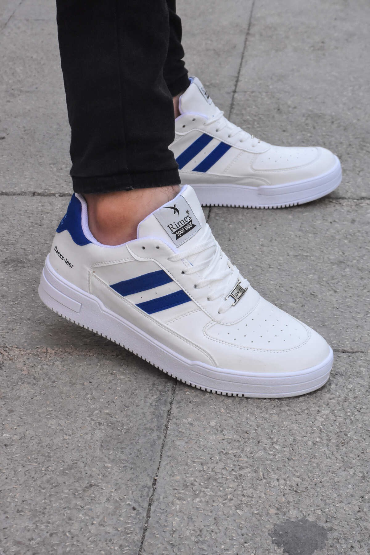Beyaz Mavi Unisex 2 Şerit Rimex Rahat Günlük Sneaker Wsb0532