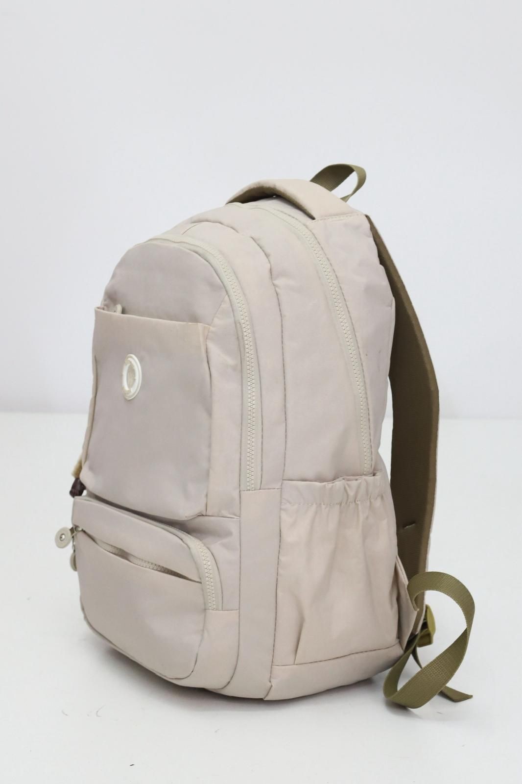Krem Unisex  Kırınkil Kumaş  Günlük Sırt Okul Çantası WSB5042