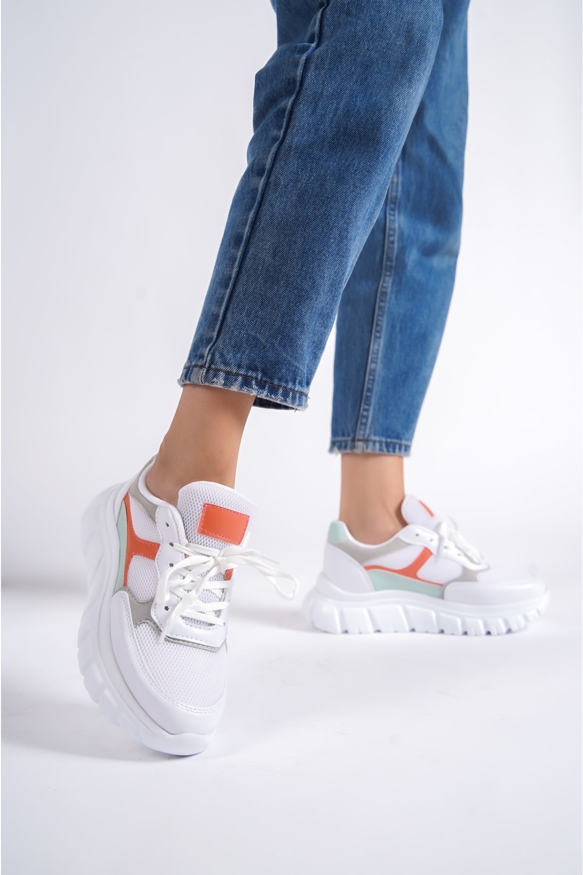 Kadın Bağıcıklı Fileli Günlük Sneaker Spor Ayakkabı Wsb0474