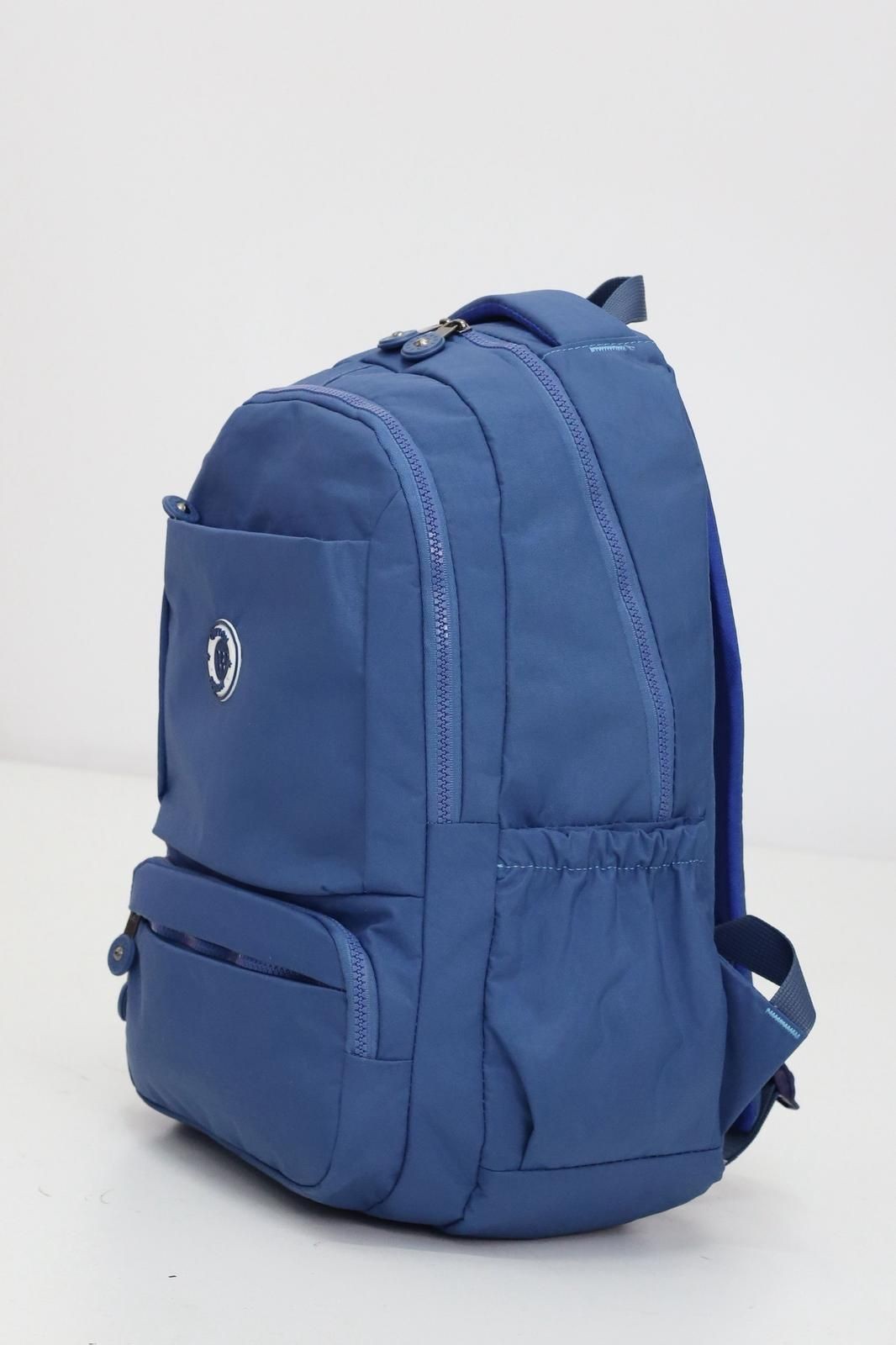 Lacivert Unisex  Kırınkil Kumaş  Günlük Sırt Okul Çantası WSB5042