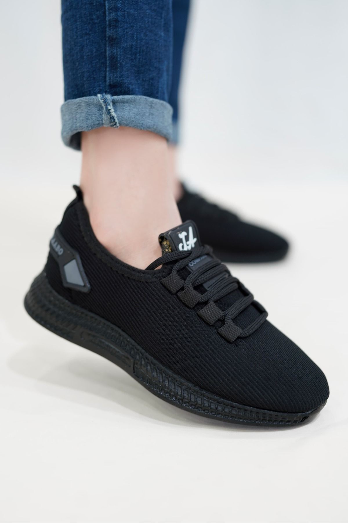 Siyah Unisex Günlük Triko Spor Ayakkabı Sneaker Wsb4044