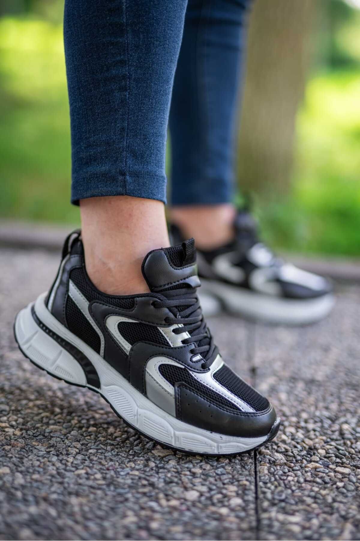 Kadın  Şimşek Ortopedik Günlük Sneaker Spor Ayakkabı wsb1002