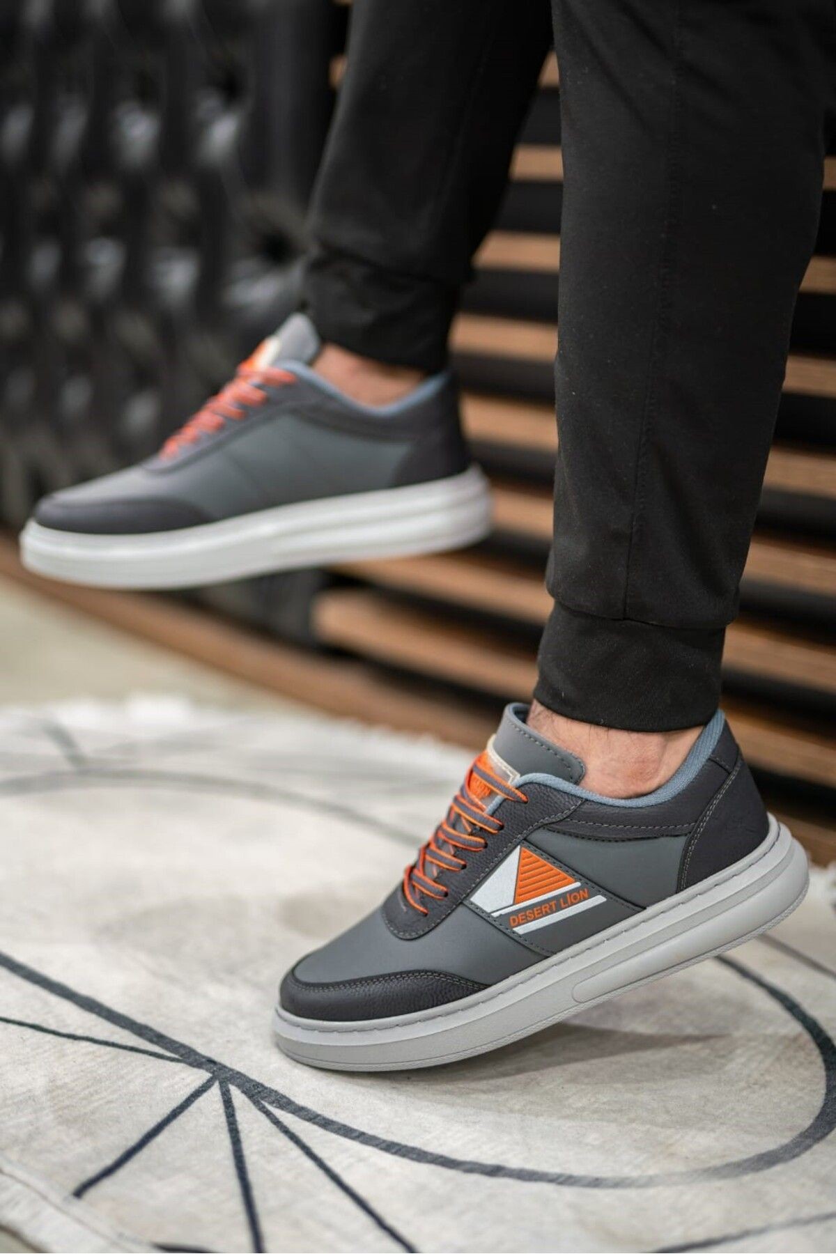 Füme Erkek Bağcıklı Günlük Rahat Sneaker Wsb1072