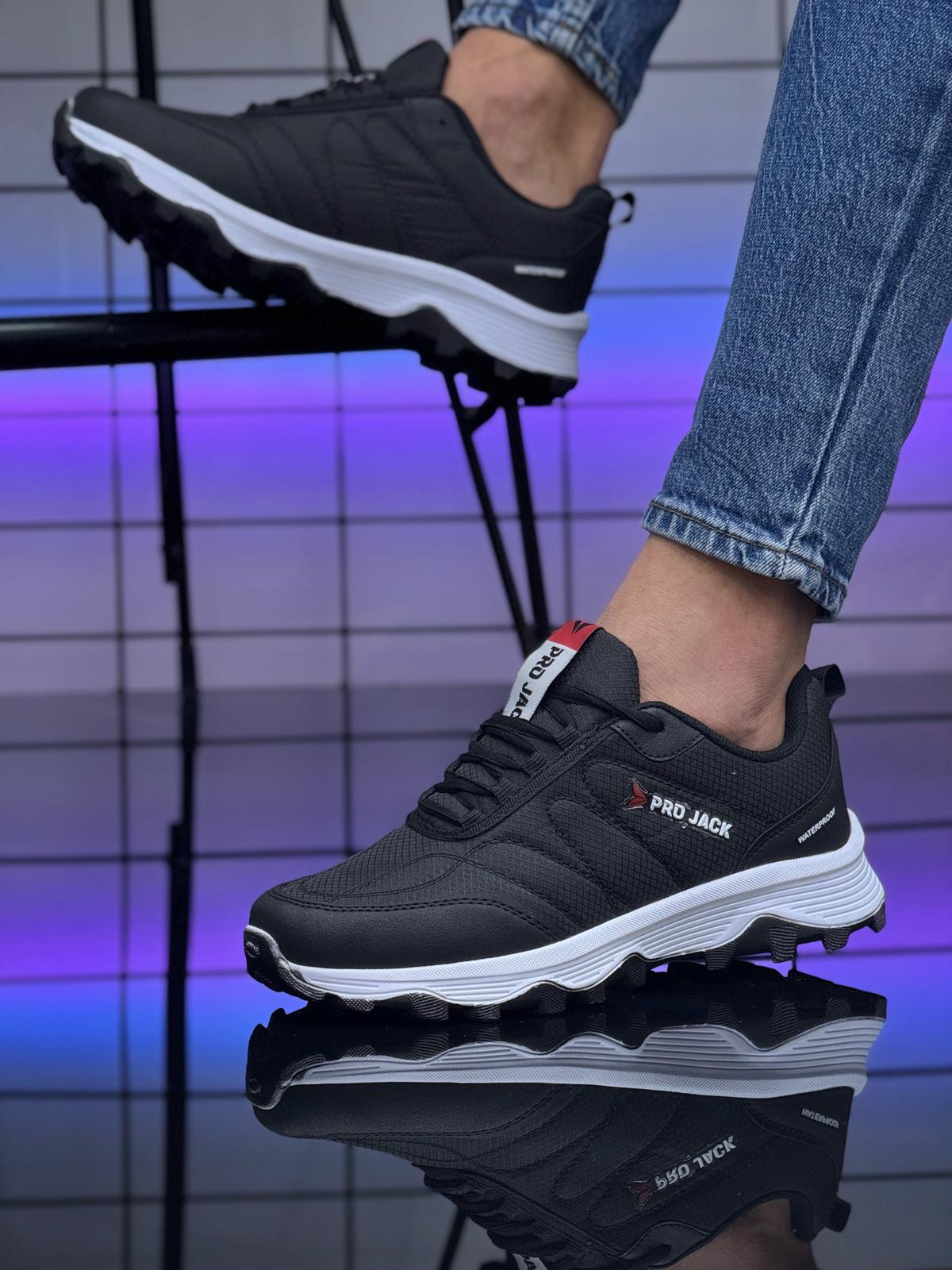 Unisex Siyah Beyaz Paraşut Model Günlük Spor Ayakkabı WSB4120