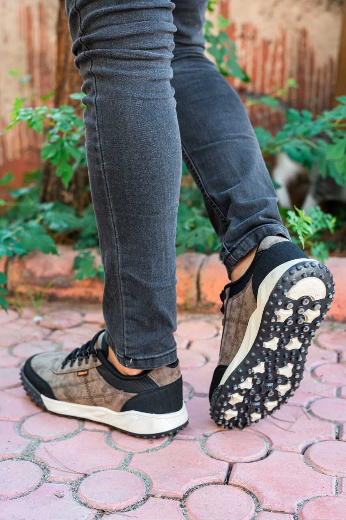 Kahverengi Erkek Dk Rahat Günlük Su Geçirmez Sneaker Wsb1102
