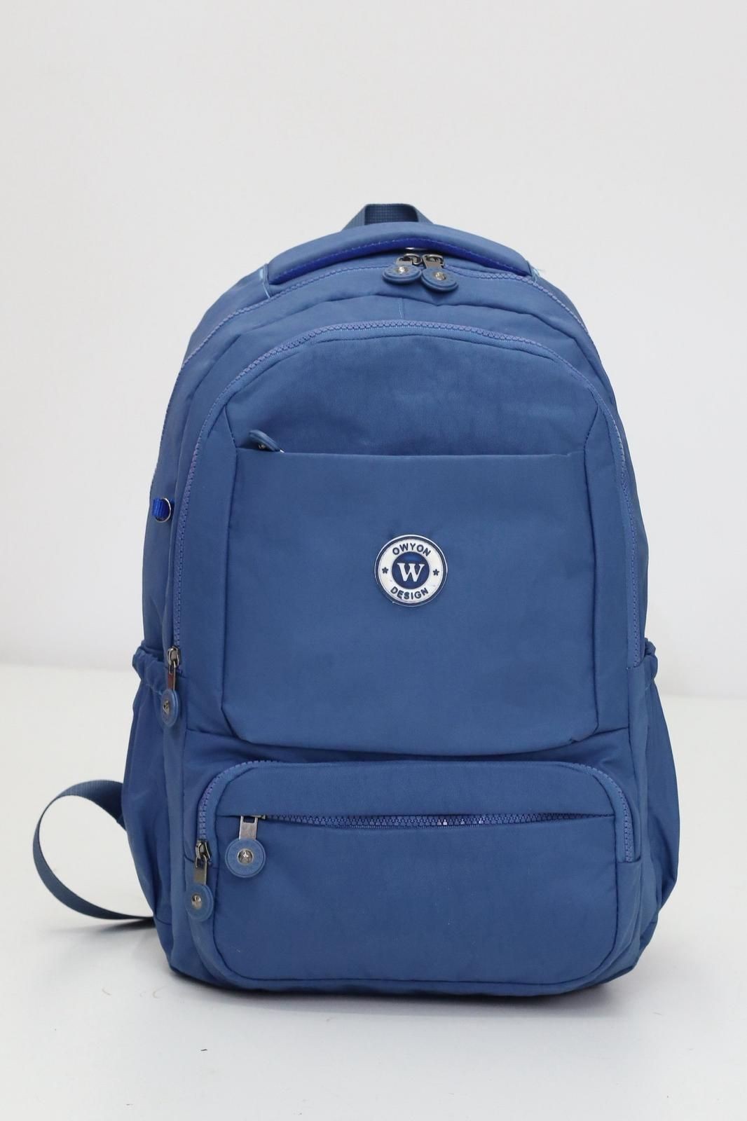 Lacivert Unisex  Kırınkil Kumaş  Günlük Sırt Okul Çantası WSB5042