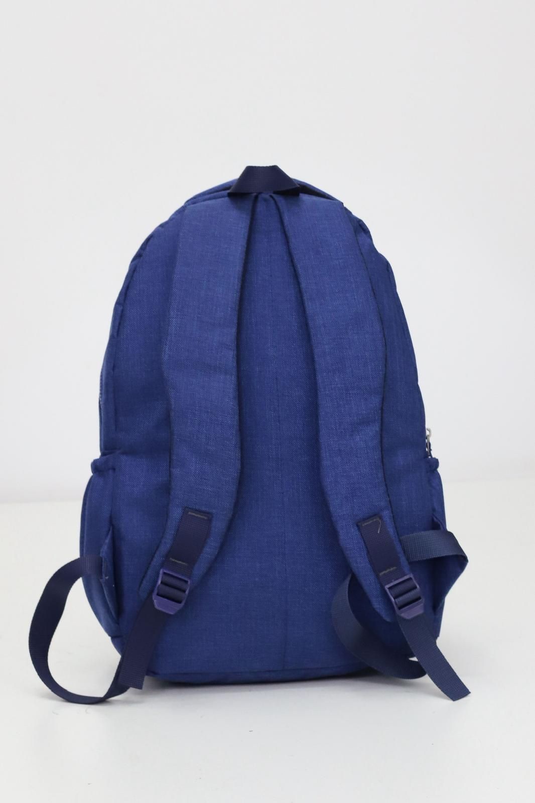 Lacivert Unisex Sıvı Geçirmez Kumaş  Günlük Sırt Okul Çantası WSB5044