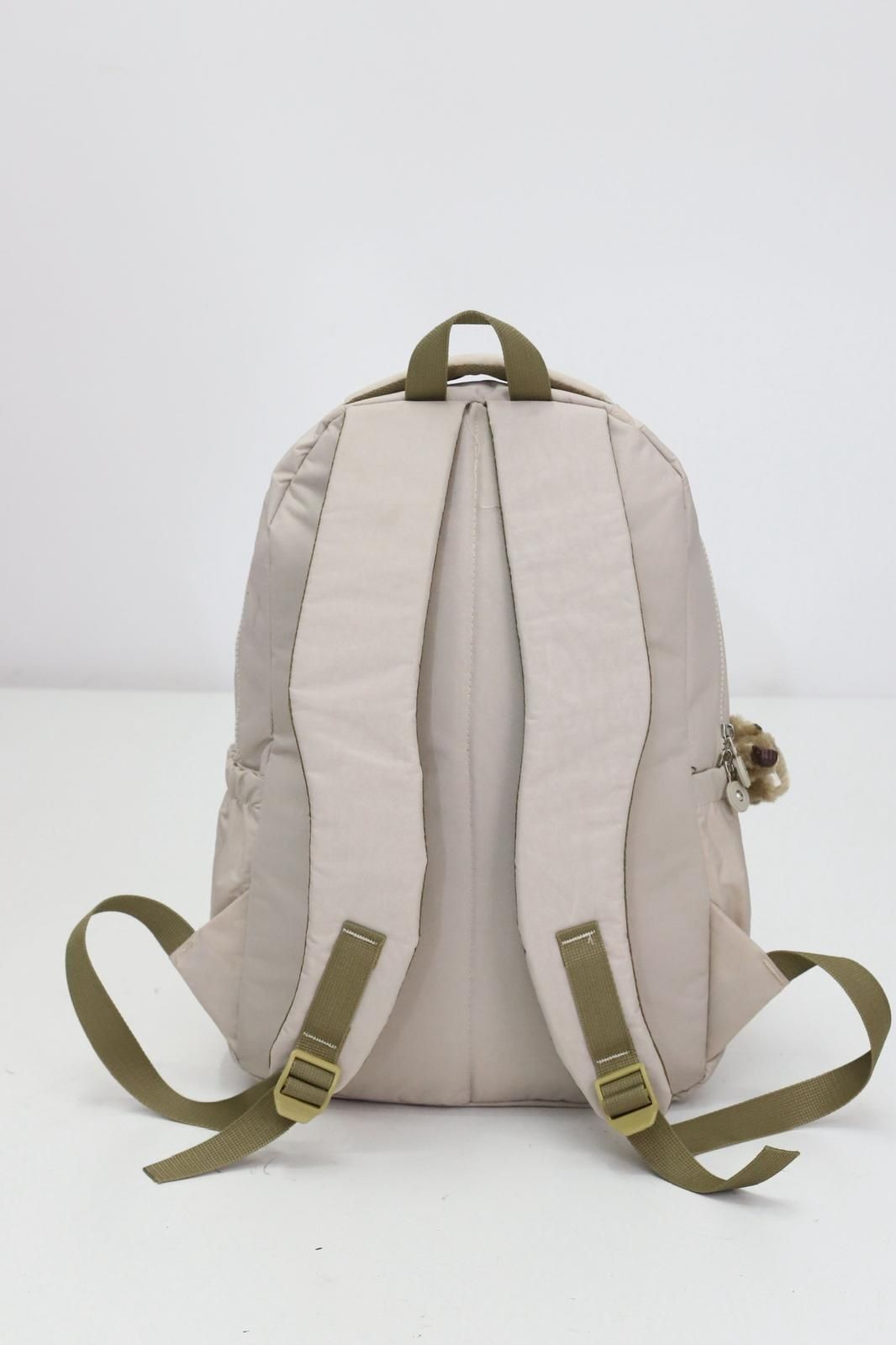 Krem Unisex  Kırınkil Kumaş  Günlük Sırt Okul Çantası WSB5042