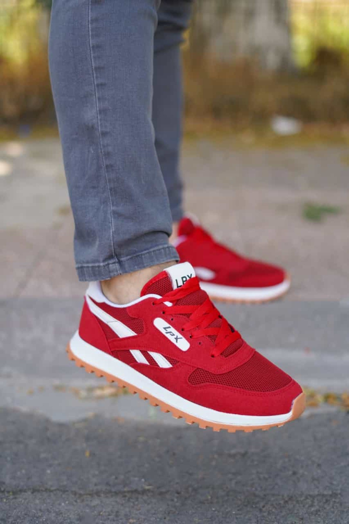 Kırmızı Erkek Lpx Rahat Tırtık Taban Sneaker Wsb0548