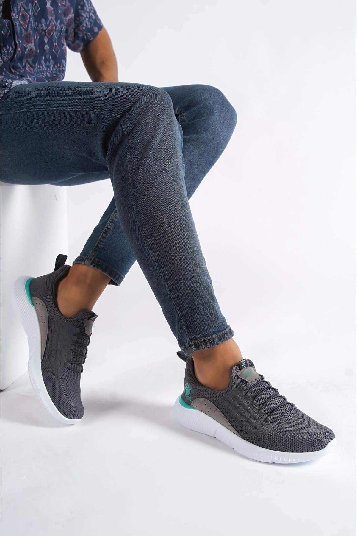 Koyu Gri Erkek Triko Sneaker Wsb0514