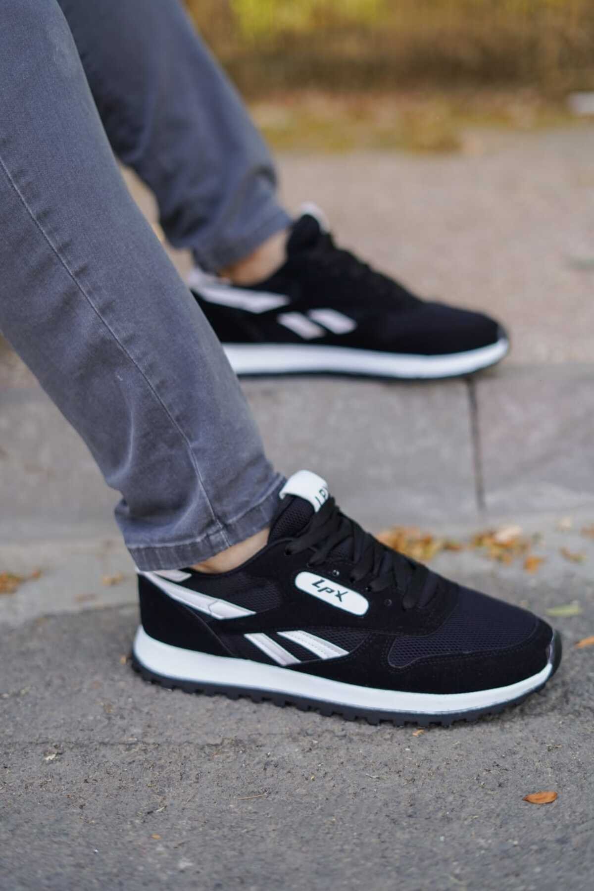 Siyah Erkek Lpx Rahat Tırtık Taban Sneaker Wsb0548