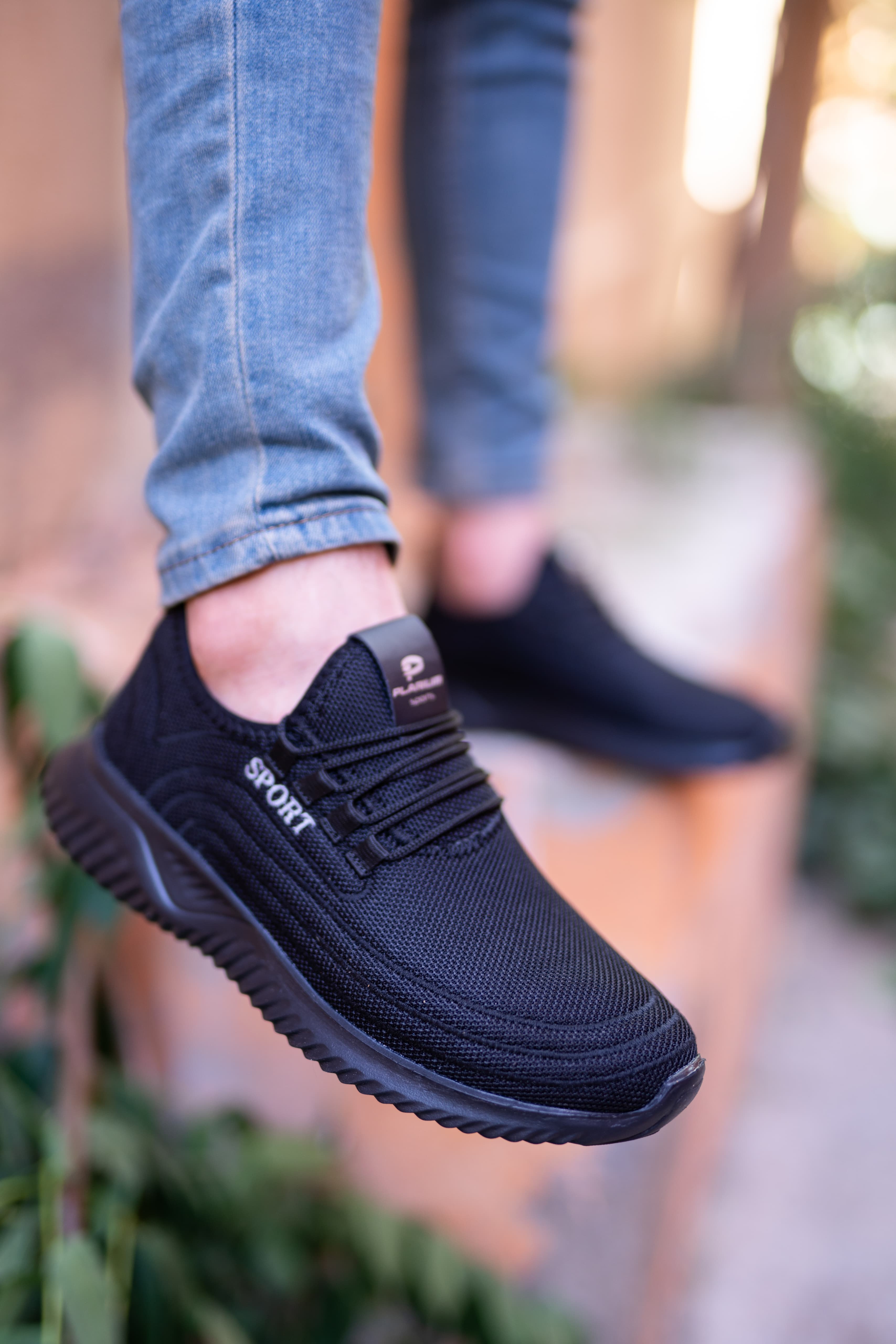 Sade Siyah Sport Yazlık Rahat Günlük Sneaker Wsb0976