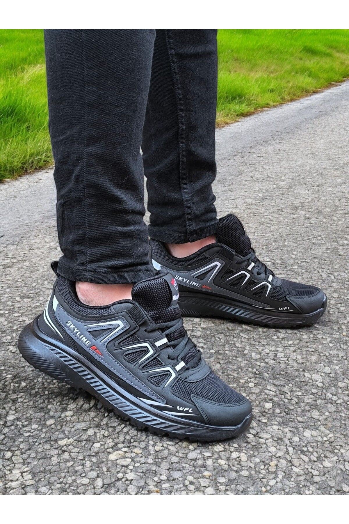 Siyah Unisex Bağcıklı Wfl Günlük Sneaker Wsb4016
