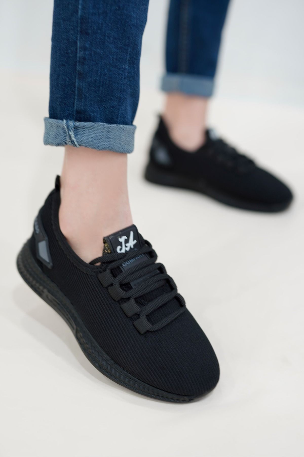 Siyah Unisex Günlük Triko Spor Ayakkabı Sneaker Wsb4044