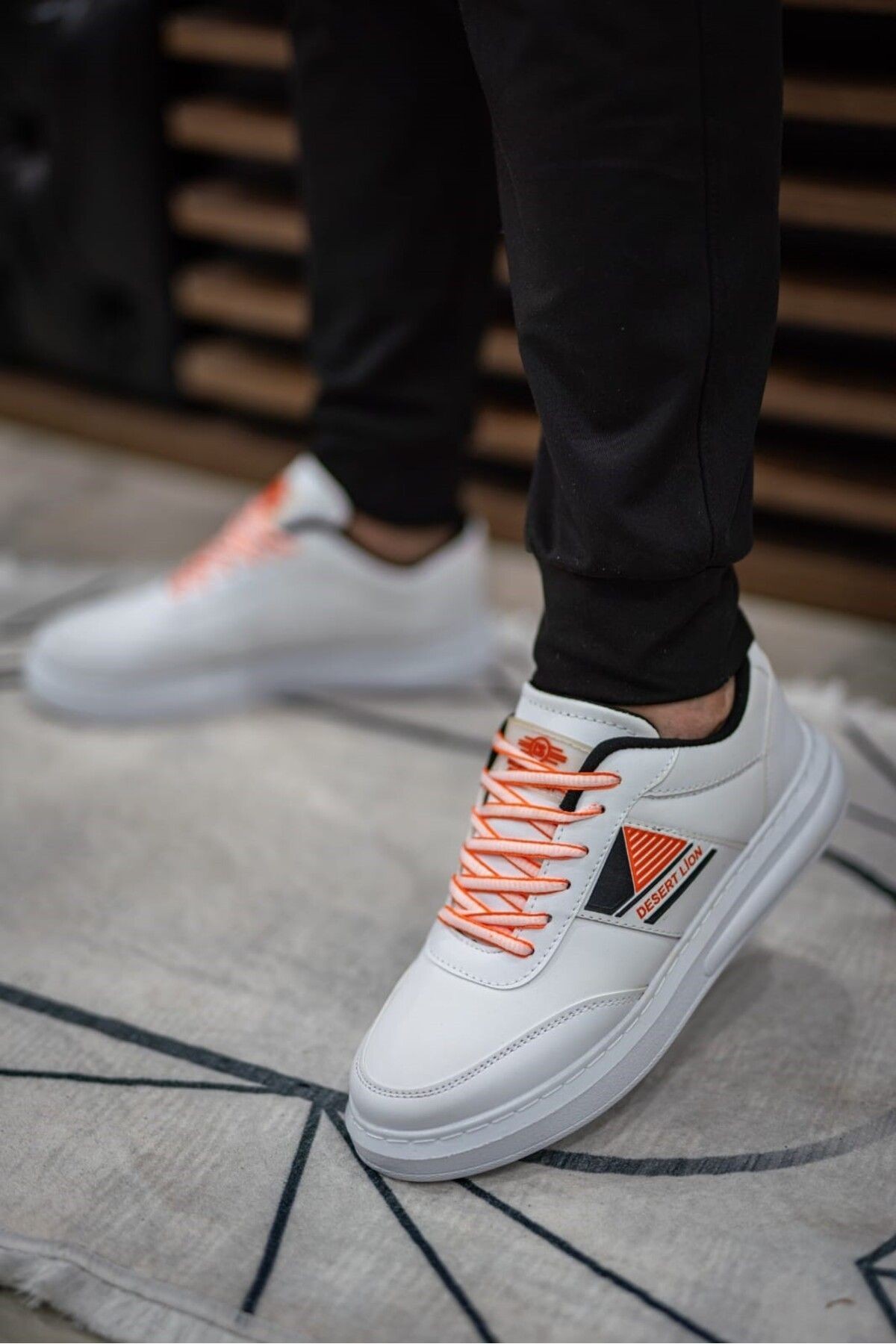Erkek Sade  Bağcıklı Günlük Ortopedik Sneaker WSB1072