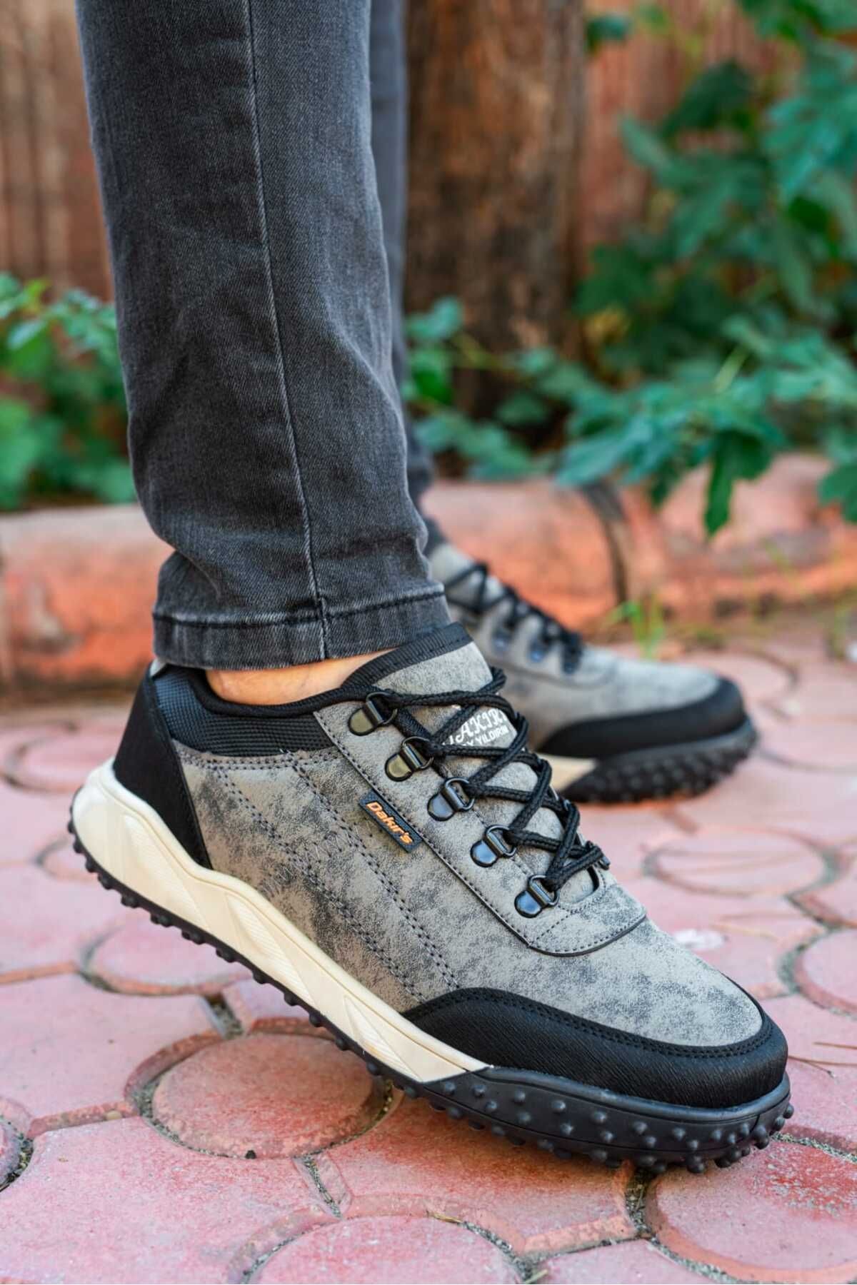 Gri Erkek Dk Rahat Günlük Su Geçirmez Sneaker Wsb1102