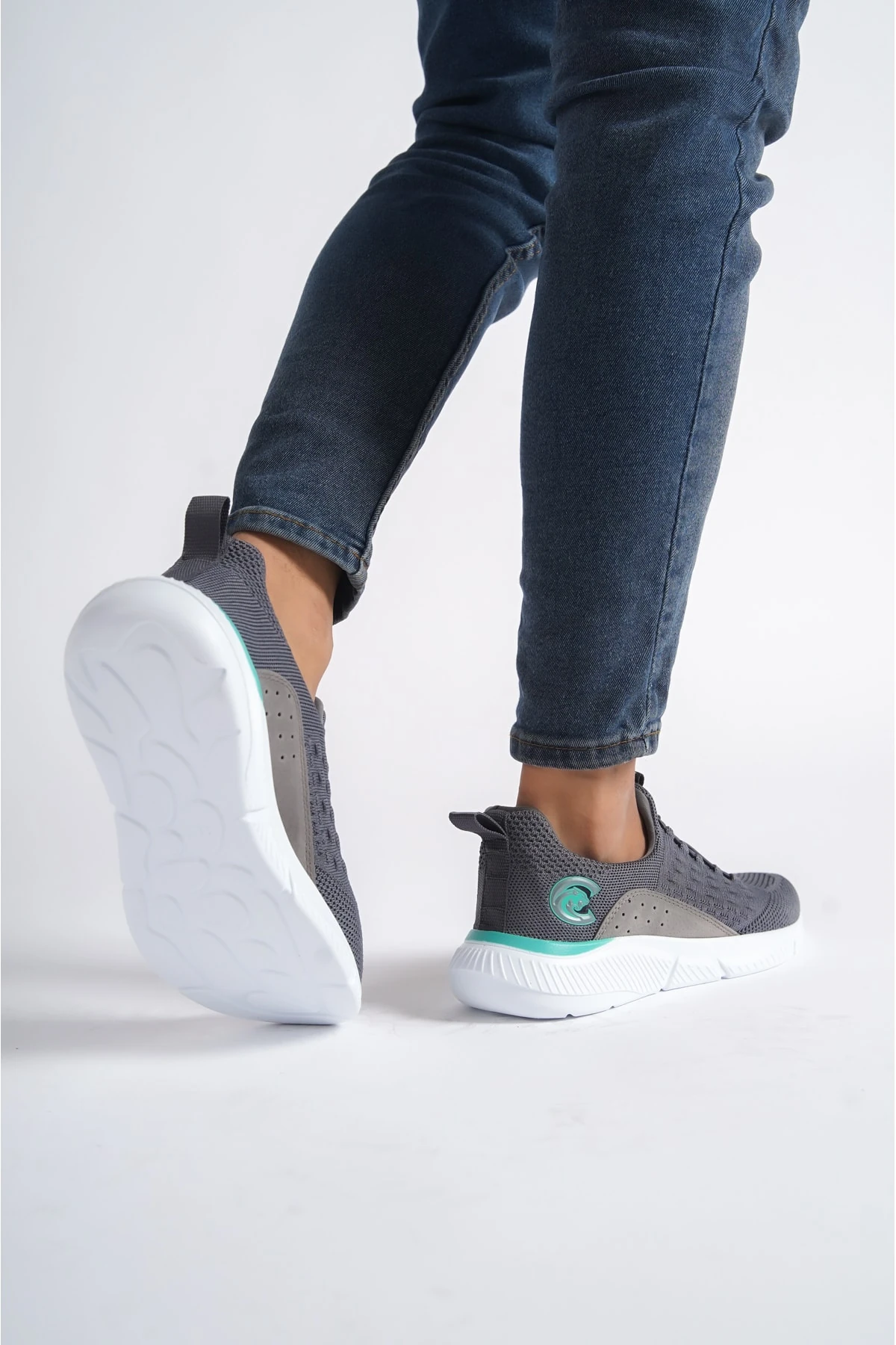 Koyu Gri Erkek Triko Sneaker Wsb0514