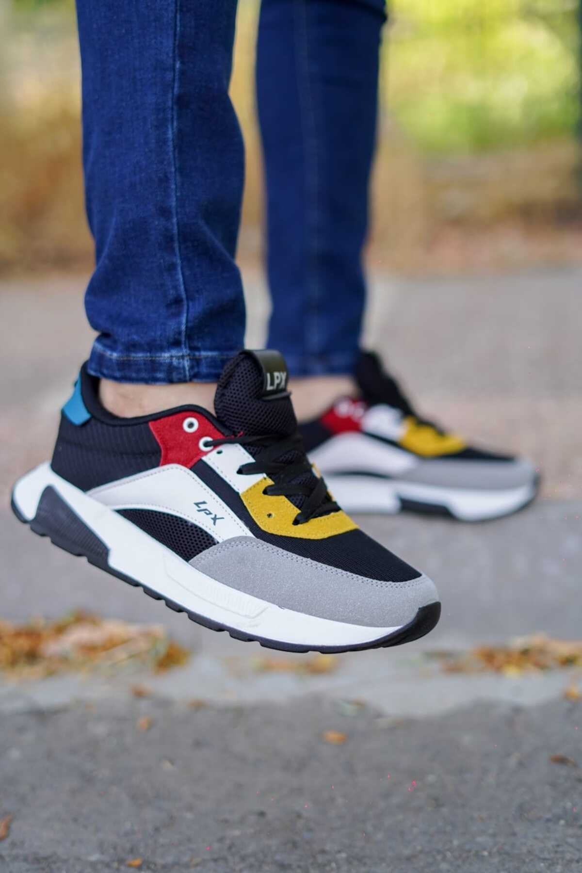 Siyah Mavi Erkek Rahat Günlük Sneaker Wsb0554