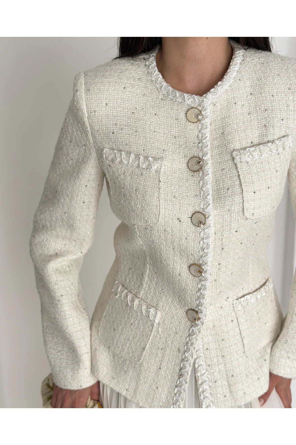 Lüks Pilise Etekli İkili Takım